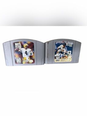 NFL Quarterback Club 99 & All-Star Baseball 2000 Nintendo 64 N64 Game Lot of 2
